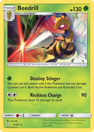 Beedrill (5) [SM - Team Up] Reverse Holofoil - Deck Out Gaming