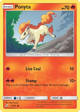 Ponyta (17) [SM - Team Up] Reverse Holofoil - Deck Out Gaming