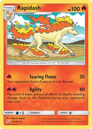 Rapidash (18) [SM - Team Up] Reverse Holofoil - Deck Out Gaming