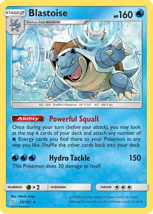 Blastoise (25) [SM - Team Up] Reverse Holofoil - Deck Out Gaming