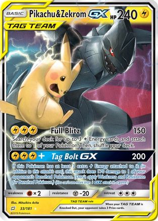 Pikachu & Zekrom GX (33) [SM - Team Up] Holofoil - Deck Out Gaming