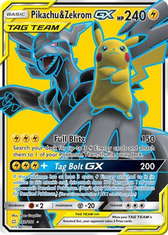 Pikachu & Zekrom GX (Full Art) (162) [SM - Team Up] Holofoil - Deck Out Gaming