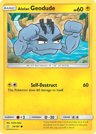 Alolan Geodude (34/181) [Sun & Moon: Team Up] Reverse Holofoil - Deck Out Gaming