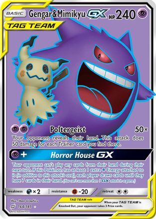 Gengar & Mimikyu GX (Full Art) (164) [SM - Team Up] Holofoil - Deck Out Gaming
