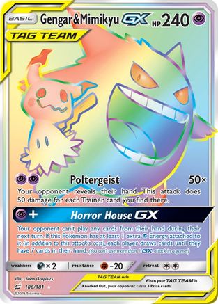 Gengar & Mimikyu GX (Secret) (186) [SM - Team Up] Holofoil - Deck Out Gaming