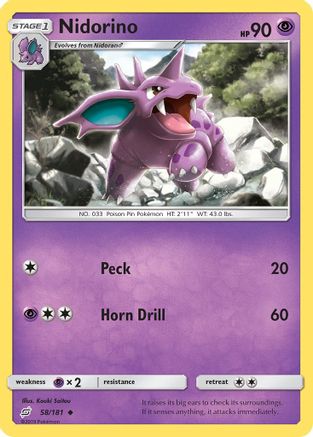 Nidorino (58) [SM - Team Up] Reverse Holofoil - Deck Out Gaming