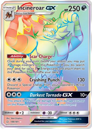 Incineroar GX (Secret) (188) [SM - Team Up] Holofoil - Deck Out Gaming