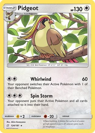 Pidgeot (124/181) [Sun & Moon: Team Up] - Deck Out Gaming