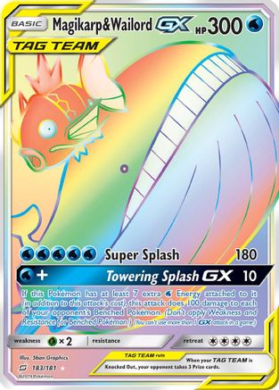 Magikarp & Wailord GX (Secret) (183) [SM - Team Up] Holofoil - Deck Out Gaming