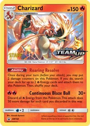 Charizard - SM158 [Staff] (SM158) [SM Promos] Holofoil - Deck Out Gaming