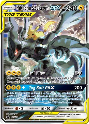 Pikachu & Zekrom GX (SM168) [SM Promos] Holofoil - Deck Out Gaming