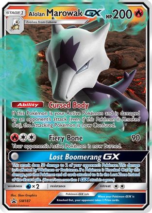 Alolan Marowak GX - SM187 (SM187) [SM Promos] Holofoil - Deck Out Gaming