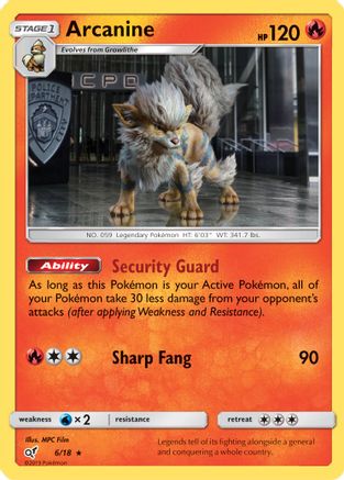 Arcanine (6) [Detective Pikachu] Holofoil - Deck Out Gaming