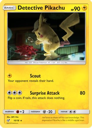 Detective Pikachu (10) [Detective Pikachu] Holofoil - Deck Out Gaming