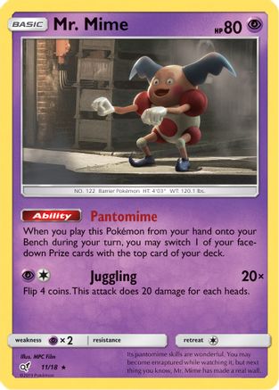 Mr. Mime (11) [Detective Pikachu] Holofoil - Deck Out Gaming