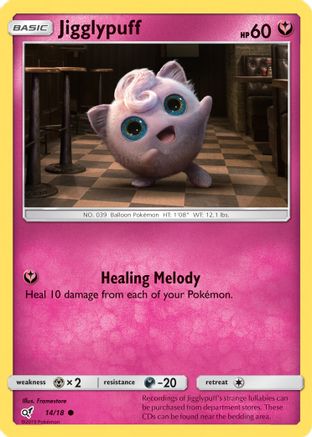 Jigglypuff (Holo Common) (14) [Detective Pikachu] Holofoil - Deck Out Gaming