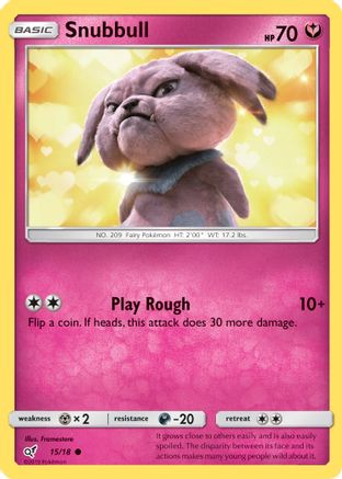 Snubbull (Holo Common) (15) [Detective Pikachu] Holofoil - Deck Out Gaming