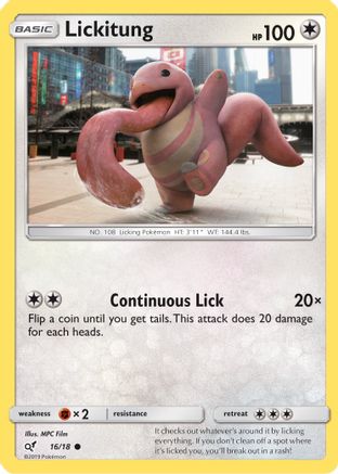 Lickitung (Holo Common) (16) [Detective Pikachu] Holofoil - Deck Out Gaming