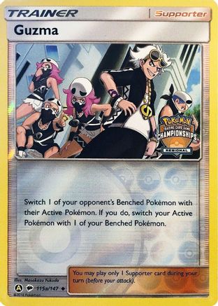 Guzma - 115a/147 (Regional Championships) (115a) [League & Championship Cards] Reverse Holofoil - Deck Out Gaming