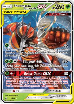 Pheromosa & Buzzwole GX (1) [SM - Unbroken Bonds] Holofoil - Deck Out Gaming