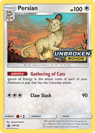 Persian - SM182 (Prerelease) (SM182) [SM Promos] Holofoil - Deck Out Gaming
