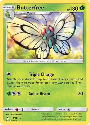 Butterfree (4) [SM - Unbroken Bonds] Reverse Holofoil - Deck Out Gaming