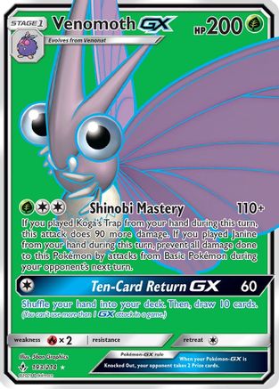 Venomoth GX (Full Art) (193) [SM - Unbroken Bonds] Holofoil - Deck Out Gaming