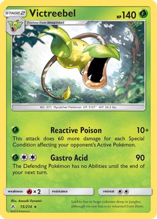 Victreebel (15) [SM - Unbroken Bonds] Reverse Holofoil - Deck Out Gaming