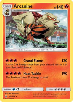 Arcanine (22) [SM - Unbroken Bonds] Reverse Holofoil - Deck Out Gaming