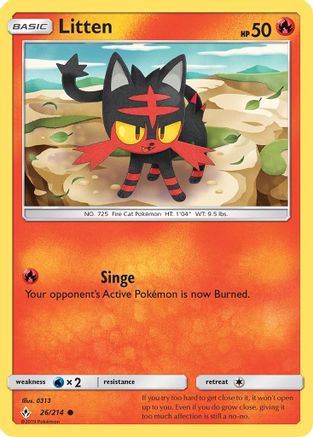 Litten (26) (26) [SM - Unbroken Bonds] Reverse Holofoil - Deck Out Gaming
