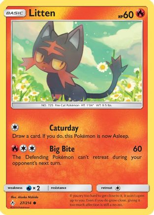 Litten (27) (27) [SM - Unbroken Bonds] Reverse Holofoil - Deck Out Gaming