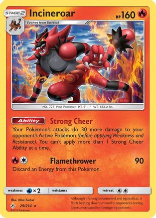 Incineroar (29) [SM - Unbroken Bonds] - Deck Out Gaming