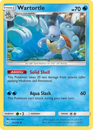 Wartortle (34) [SM - Unbroken Bonds] Reverse Holofoil - Deck Out Gaming