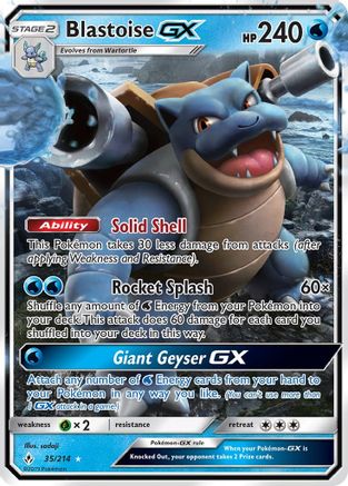 Blastoise GX (35) [SM - Unbroken Bonds] Holofoil - Deck Out Gaming
