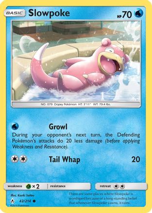 Slowpoke (42) [SM - Unbroken Bonds] Reverse Holofoil - Deck Out Gaming