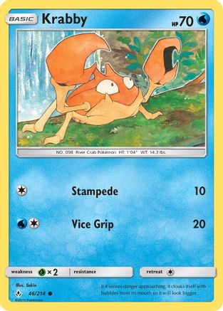 Krabby (46) [SM - Unbroken Bonds] Reverse Holofoil - Deck Out Gaming