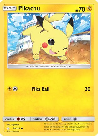 Pikachu (54/214) [Sun & Moon: Unbroken Bonds] - Deck Out Gaming