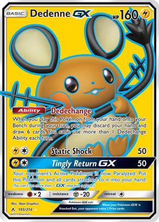 Dedenne GX (Full Art) (195) [SM - Unbroken Bonds] Holofoil - Deck Out Gaming