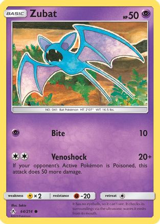 Zubat (64) [SM - Unbroken Bonds] Reverse Holofoil - Deck Out Gaming