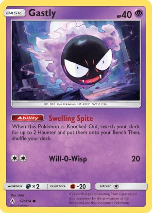 Gastly (67) (67) [SM - Unbroken Bonds] Reverse Holofoil - Deck Out Gaming