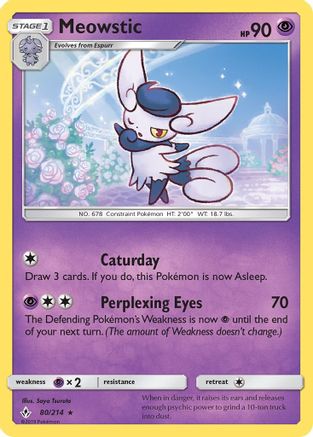 Meowstic (80) [SM - Unbroken Bonds] Reverse Holofoil - Deck Out Gaming