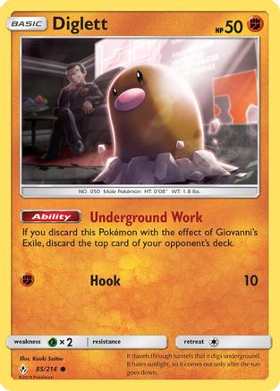 Diglett (85) [SM - Unbroken Bonds] Reverse Holofoil - Deck Out Gaming