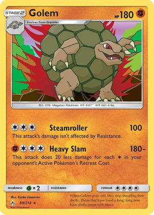 Golem (89) [SM - Unbroken Bonds] Reverse Holofoil - Deck Out Gaming