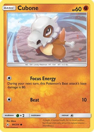 Cubone (90) [SM - Unbroken Bonds] Reverse Holofoil - Deck Out Gaming