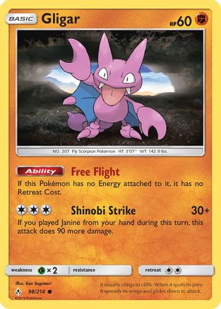Gligar (98) [SM - Unbroken Bonds] - Deck Out Gaming