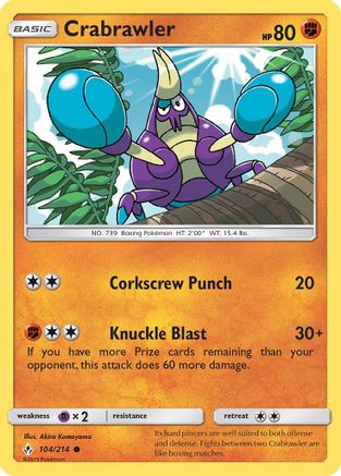 Crabrawler (104) [SM - Unbroken Bonds] - Deck Out Gaming