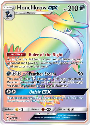Honchkrow GX (Secret) (223) [SM - Unbroken Bonds] Holofoil - Deck Out Gaming