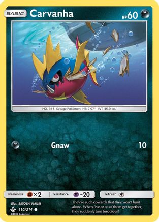 Carvanha (110) [SM - Unbroken Bonds] - Deck Out Gaming