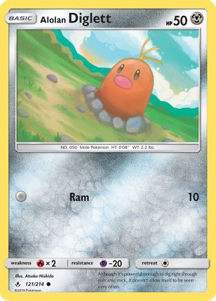 Alolan Diglett (121) [SM - Unbroken Bonds] - Deck Out Gaming