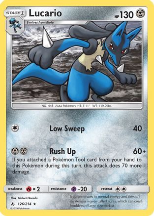 Lucario (126) [SM - Unbroken Bonds] Reverse Holofoil - Deck Out Gaming